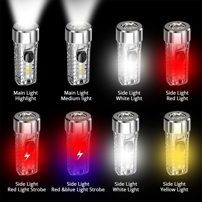 Mini Multi-function High Brightness Keychain Flashlight Outdoor and Home-use Multi-modes Portable Flashlight Light-weight Keychain Light - Image 5