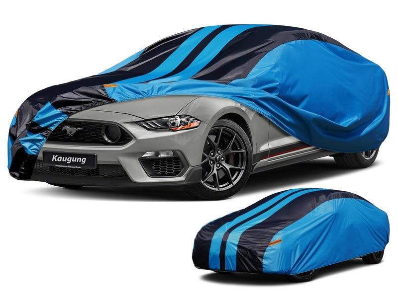 Kaugung Car Cover Waterproof Custom Fit Ford Mustang19932025 Full Exterior Cover for Automobiles Lightweight Resistant Outdoor Sun UV Rain Dust Snow Wind Protection