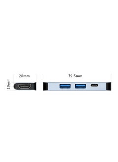 نيبمينينت موزع 4 في 1 بمنفذ USB-C رمادي  - Image 2