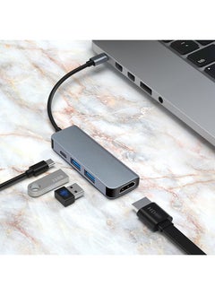نيبمينينت موزع 4 في 1 بمنفذ USB-C رمادي  - Image 4