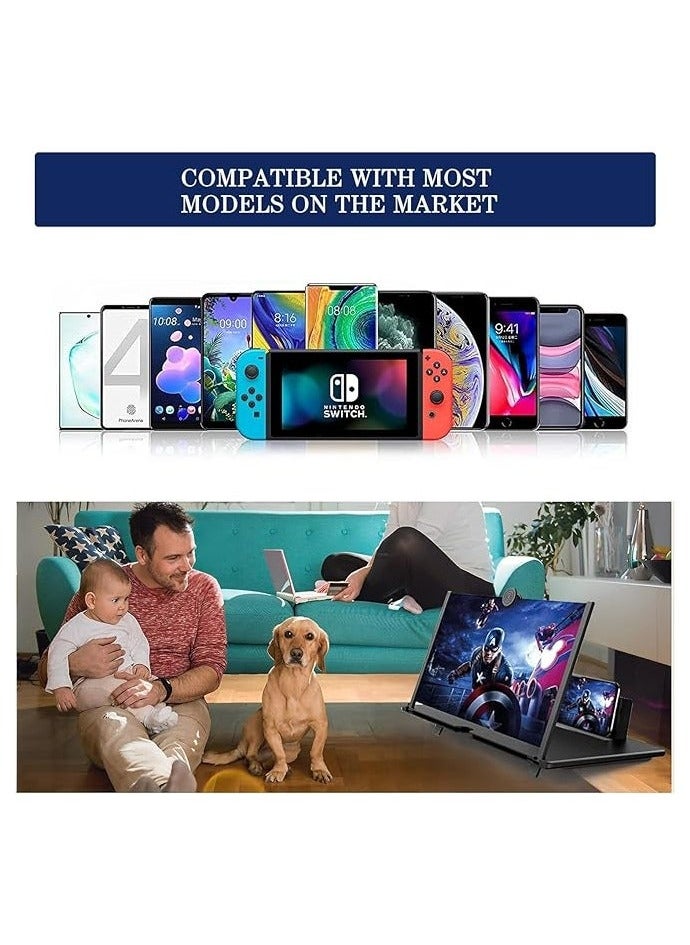 Raxoom Promass 16" Screen Magnifier for Smartphone 3D HD Mobile Phone Screen Magnifier Video Expandable HD Screen Foldable for Watching Movies Videos, Playing Games, for All Smartphones  - Image 3
