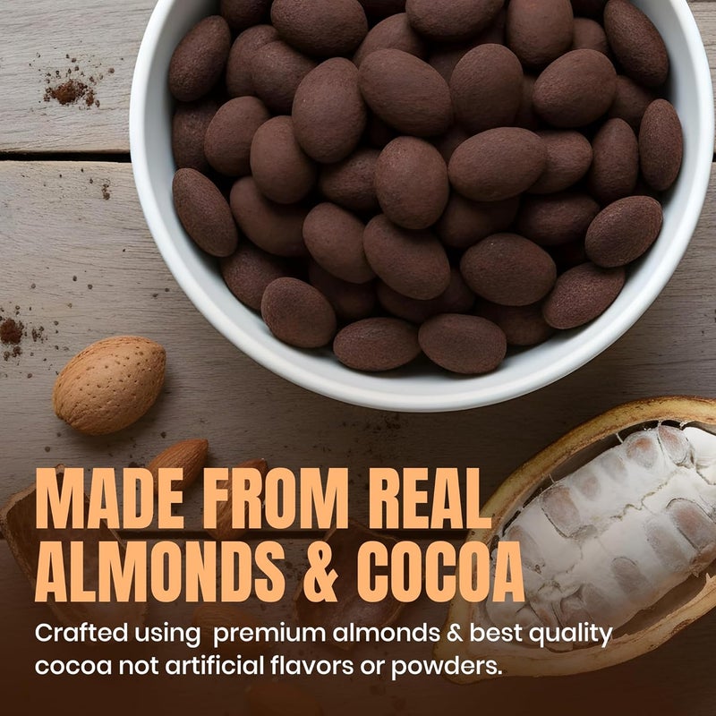 Karish Almond Dragee Cocoa 180g Jar – Crunchy Nut Snack Coated in Rich Cocoa, Perfect for Gifting & Sharing - Image 2