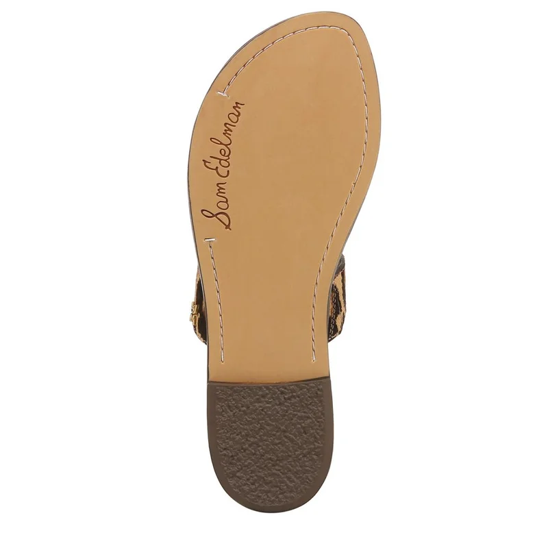 Sam Edelman BROWN Gala Double Strap Slide Sandal for Women | Best Price UAE