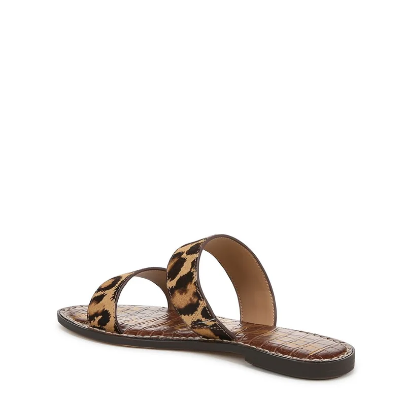 Sam Edelman BROWN Gala Double Strap Slide Sandal for Women | Best Price UAE
