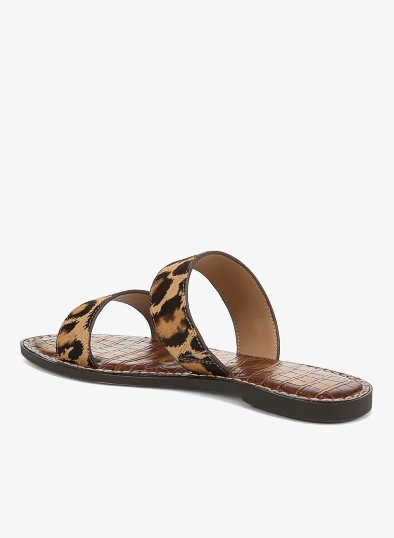 Sam Edelman BROWN Gala Double Strap Slide Sandal for Women | Best Price UAE