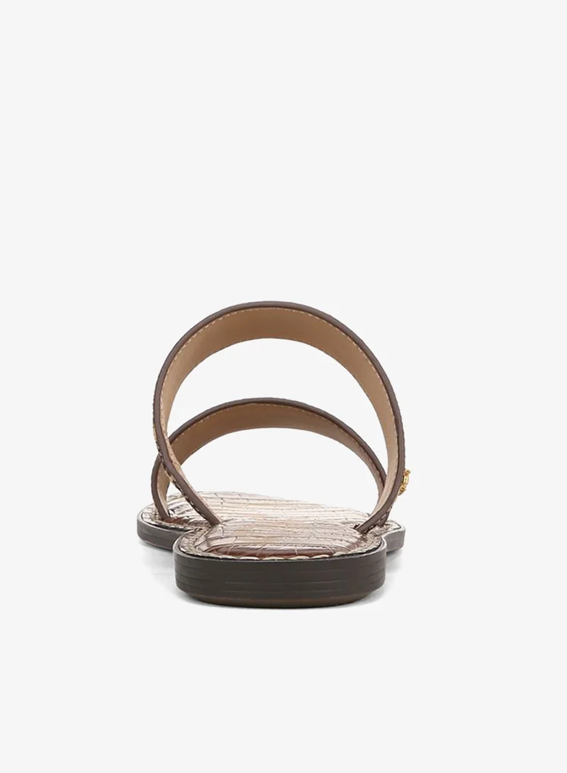 Sam Edelman BROWN Gala Double Strap Slide Sandal for Women | Best Price UAE