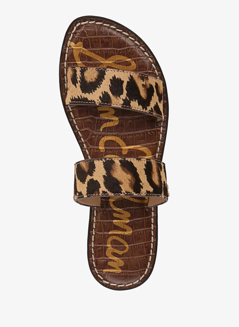 Sam Edelman BROWN Gala Double Strap Slide Sandal for Women | Best Price UAE