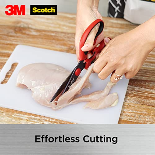 Scotch  3M Scotch Titanium Kitchen Scissors | Anti-microbial, rust-free and detachable blades | Cuts through meat, soft bones | Nut-cracker | Scaling fish - Image 2