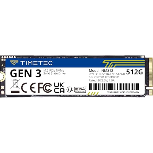 Timetec 512GB SSD NVMe PCIe Gen3x4 8Gb/s M.2 2280 3D NAND High Performance SLC Cache Read/Write Speed Up to 2,000/1,600 MB/s Internal Solid State Drive for PC Laptop and Desktop - Image 1