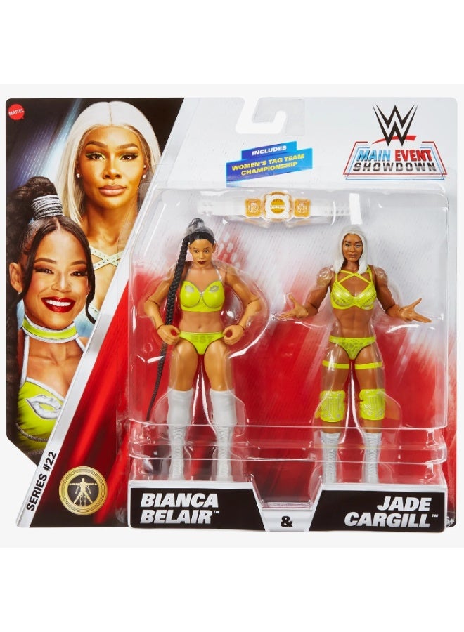 WWE سلسلة WWE Main Event Showdown-22 جاد كارغيل وبيانكا بيلير JGD61 - Image 1