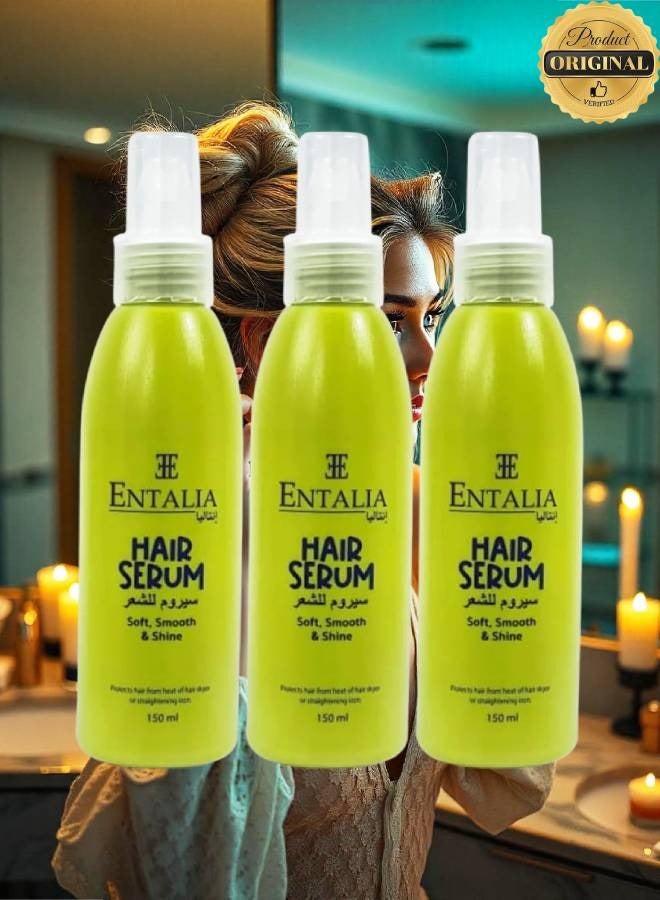 Entalla 3 Pieces Hair Serum Soft And Smooth And Shine Protects Hair From Heat Of Hair Dryer - Image 1