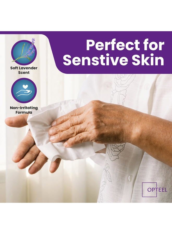 OPTEEL Adult Wipes Lavender Scented – Soft No-Rinse Incontinence Care Disposable Washcloths 8"x13" 720 Wipes - Image 3