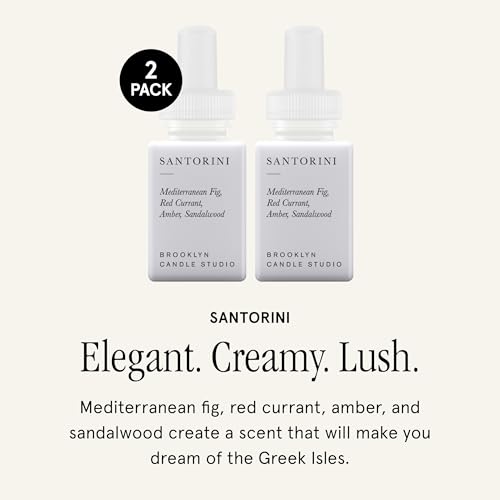 Pura & Brooklyn Candle Studio Home Scent Refill - Smart Air Diffuser - Up to 120-Hours of Luxury Fragrance per Refill - Home Essential - Clean & Safe Diffuser Fragrance - 2 Pack, Santorini - Image 2