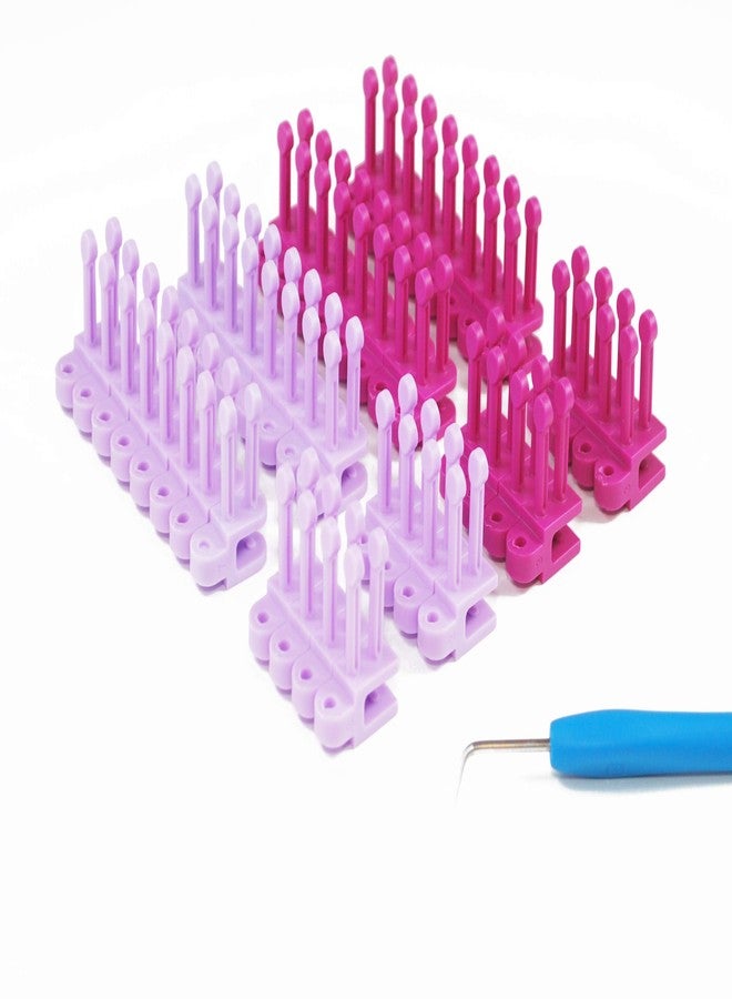 Authentic Knitting Board Flexee Loom Links Skinny, Small Gauge, for Thin Yarn, 48 Links, 96 pegs - Image 2