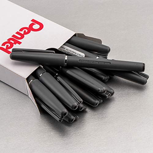 Pentel Arts Sign Pen with Pigment, Black Ink, Box of 12 (ST150-A) - Image 2