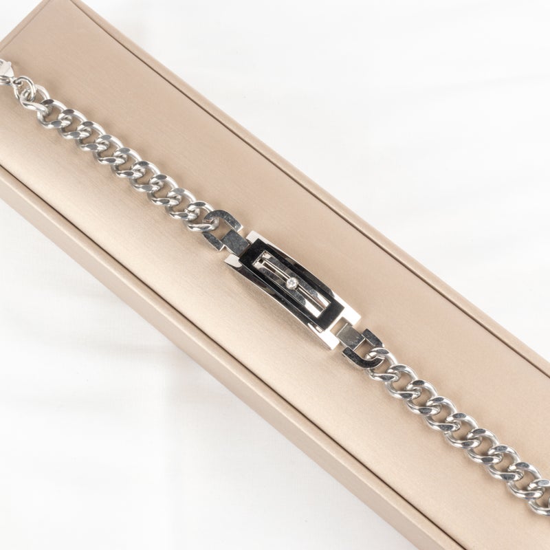 The Black Pearl Accessories Silver Stainless Steel Bracelet For Him - Image 2