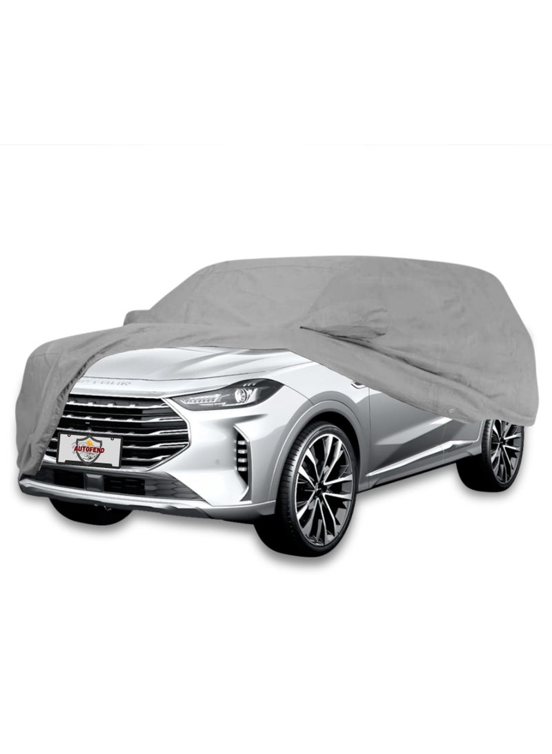 Zipporah All Weather Premium Lightweight 6-Layers Protective Car Cover 210T Compatible for 2020-2025 Jetour X70 Plus and FL with Left Driver Side Door Zipper, Security Lock and Mirror Pockets - Image 1