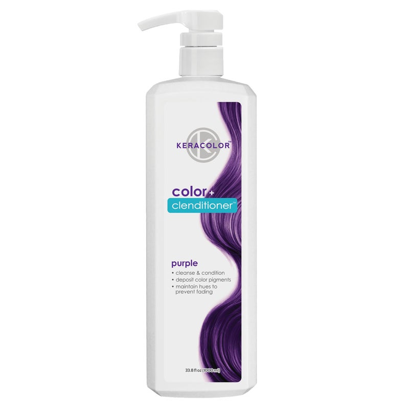 Keracolor Clenditioner PURPLE Hair Dye - Semi Permanent Hair Color Depositing Conditioner, Cruelty-free, 33.8 Fl. Oz. - Image 1