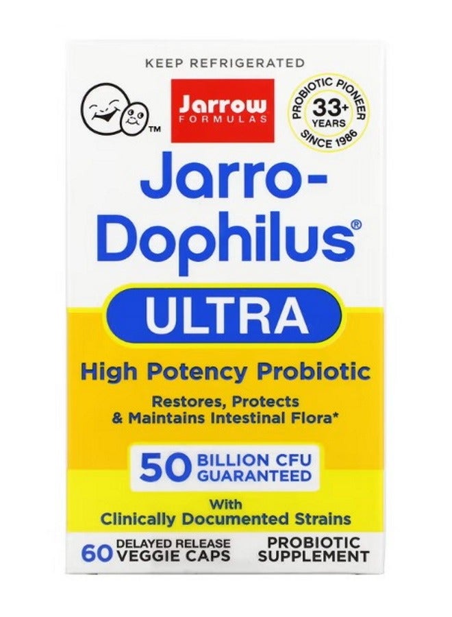 jarrow formulas JarroDophilus Ultra 50 Billion  60 Delayed Release Veggie Caps - Image 1