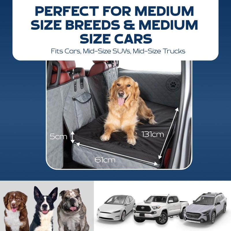 Ruff Liners Truck Back Seat Dog Bed Cushion, Extra Large Gray â€“ As Seen on Shark Tank â€“ for Large Seat Extender & XL Floor Cover â€“ Waterproof, Machine-Washable â€“ Backseat Dog Bed with Rebound Foam - Image 4
