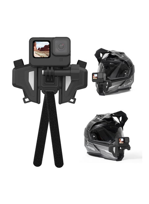 TELESIN Upgraded Motorcycle Helmet Chin Mount for GoPro and Action Camera