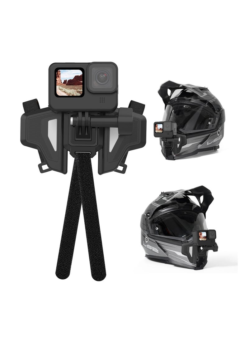 TELESIN - TELESIN Upgraded Motorcycle Helmet Chin Mount for GoPro and Action Camera - Image 1