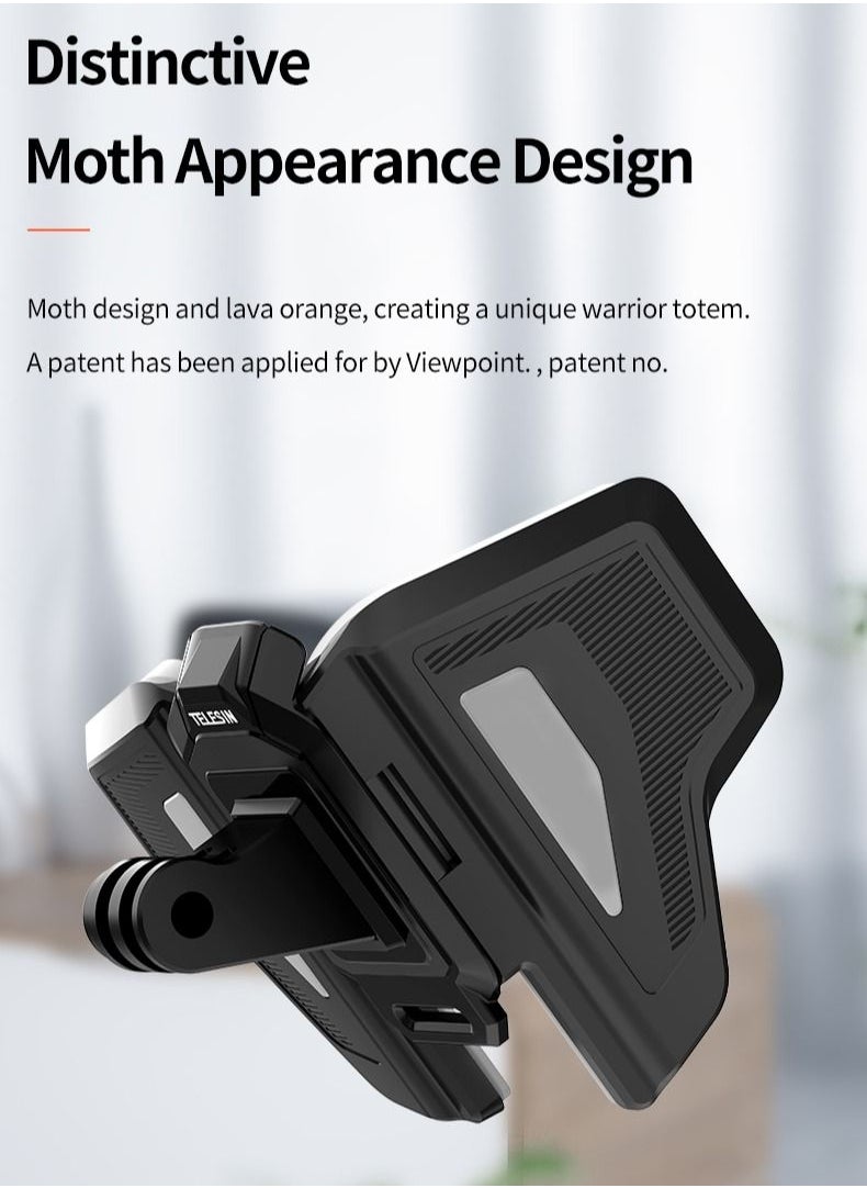 TELESIN - TELESIN Upgraded Motorcycle Helmet Chin Mount for GoPro and Action Camera - Image 1