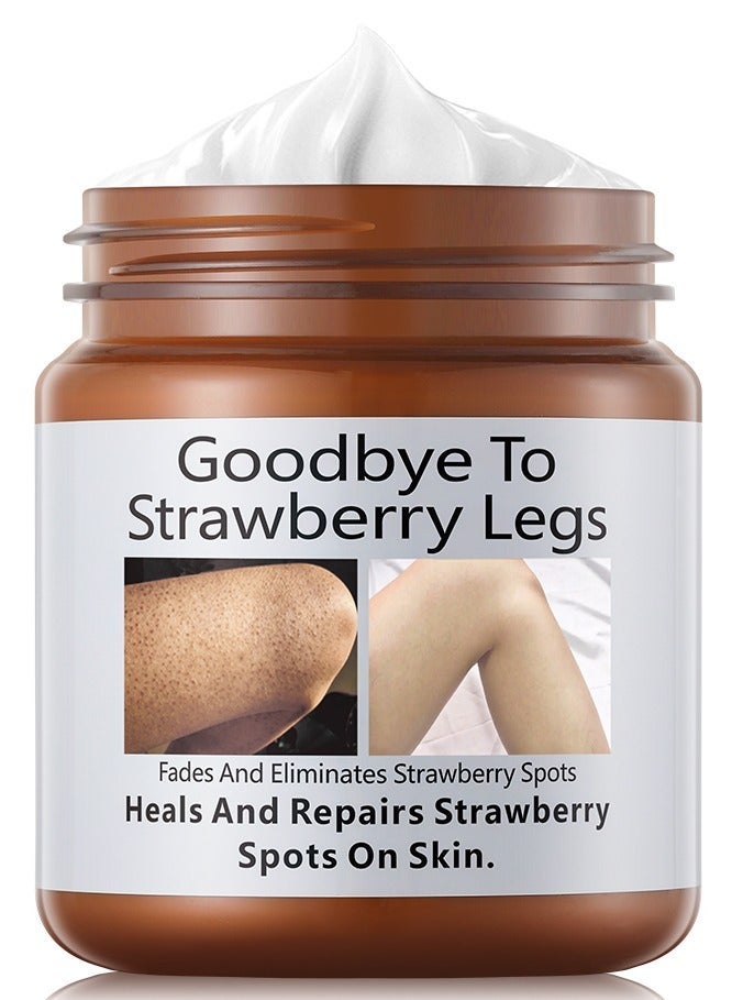 MOOYAM Strawberry Legs Treatment 120g | Cream for Red Bumps and Strawberry Spots Exfoliates Fades Dark Spots Heals Rough Skin Smoothing Formula for Women Men - Image 1
