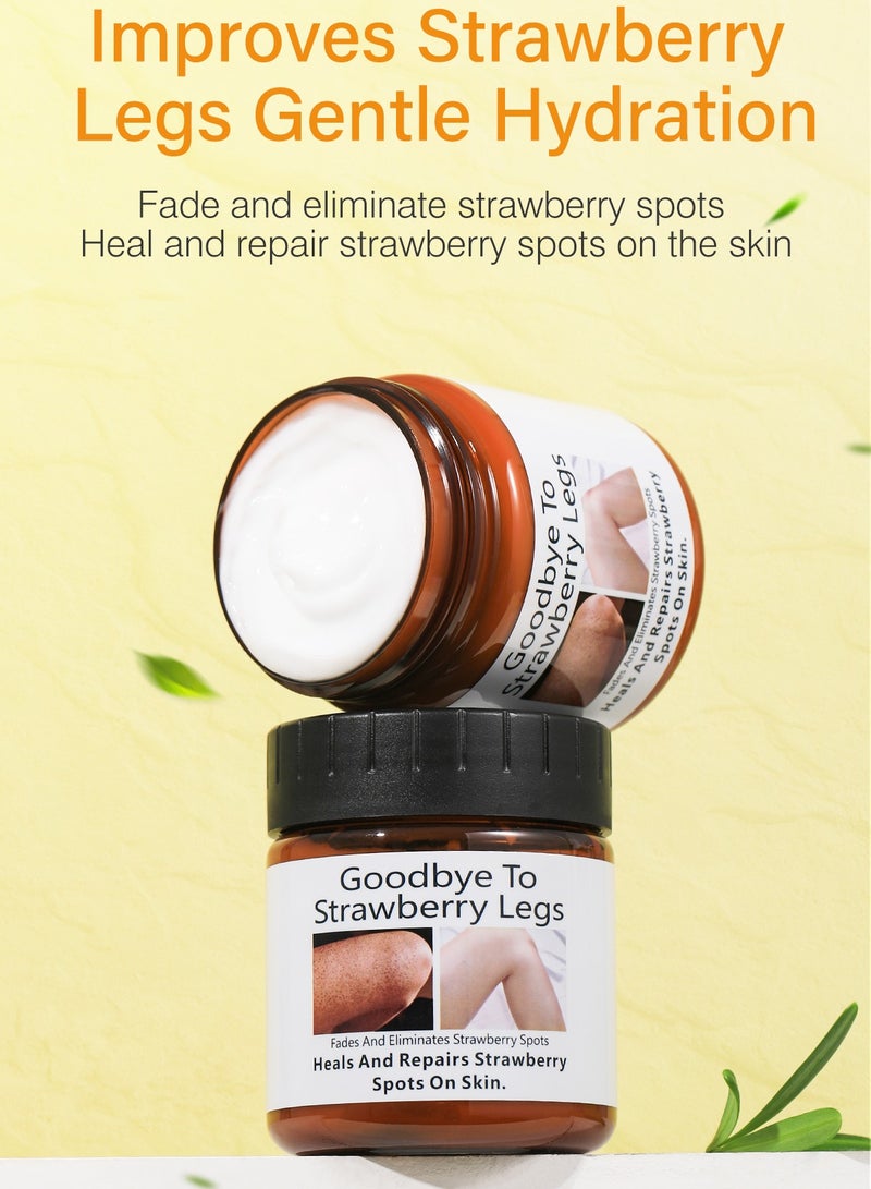 MOOYAM Dark Spot Corrector for Strawberry Legs, Moisturizing Whitening Brightening Cream, Fades And Eliminates Strawberry Spots, Heals And Repairs Strawberry Spots On Skin, Dark Spot Treatment Removal Remover Corrector for Arm Neck Legs Skin Care Treatment 120g - Image 2
