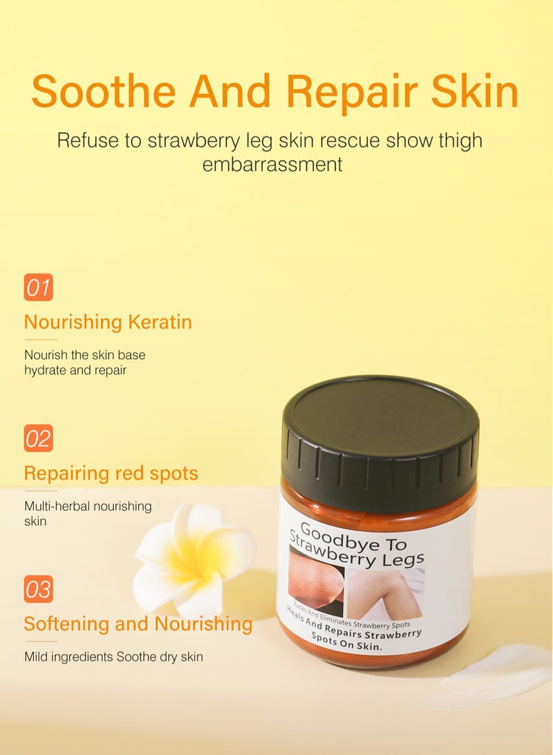 MOOYAM Dark Spot Corrector for Strawberry Legs, Moisturizing Whitening Brightening Cream, Fades And Eliminates Strawberry Spots, Heals And Repairs Strawberry Spots On Skin, Dark Spot Treatment Removal Remover Corrector for Arm Neck Legs Skin Care Treatment 120g - Image 4