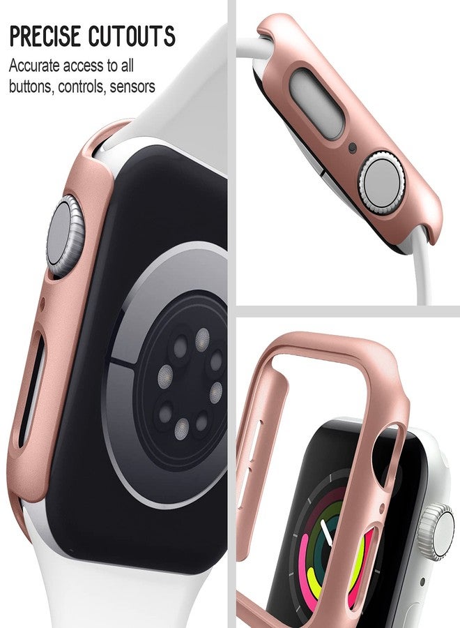 Mugust 4 Pack Hard PC Bumper Case Compatible with Apple Watch SE (2nd Gen) Series 6 Series 5 Series 4 40mm Without Screen Protector, Scratch Resistant Protective Frame Edge Cover for iWatch 40mm - Image 2
