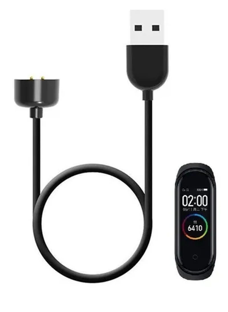 ZOOMEE - Charging Cable for Xiaomi Mi Band 7 / Mi Band 6 / Mi Band 5 Magnetic USB Fast Charging Cord 50cm Black - Image 1