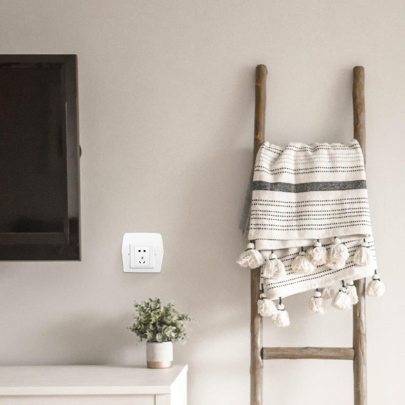 White Weatherproof Outdoor Electrical Outlet Cover Arc Shaped Waterproof Box Protector - Image 5
