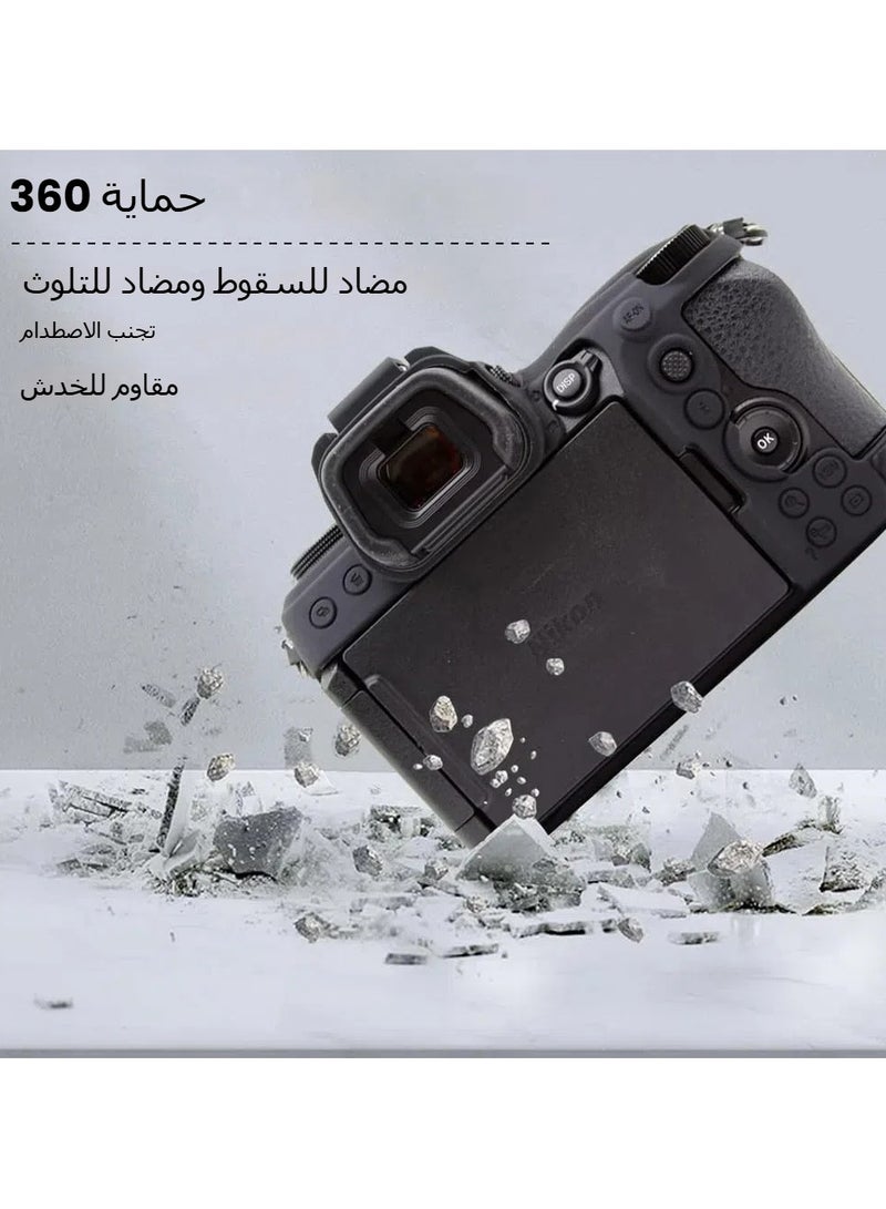 غطاء حماية شاشة (عبوة 2+1) متوافق مع كاميرا Nikon Z6 III، فيلم زجاج مقاوم للخدش HD وحافظة سيليكون ناعم. - Image 5