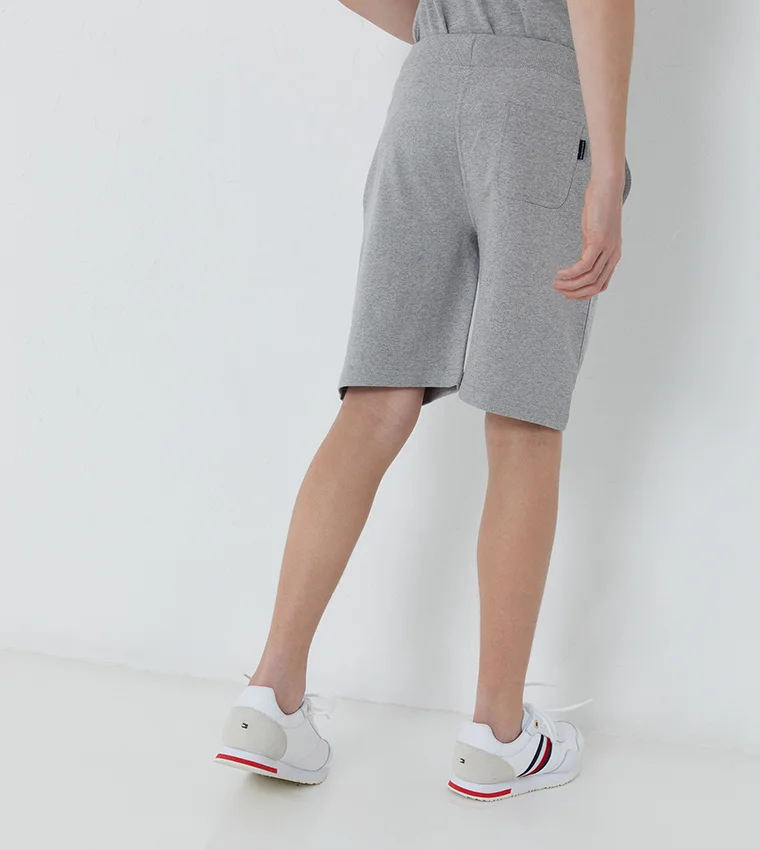BEVERLY HILLS POLO CLUB Bhpc Kids Grey Melange Knit Shorts