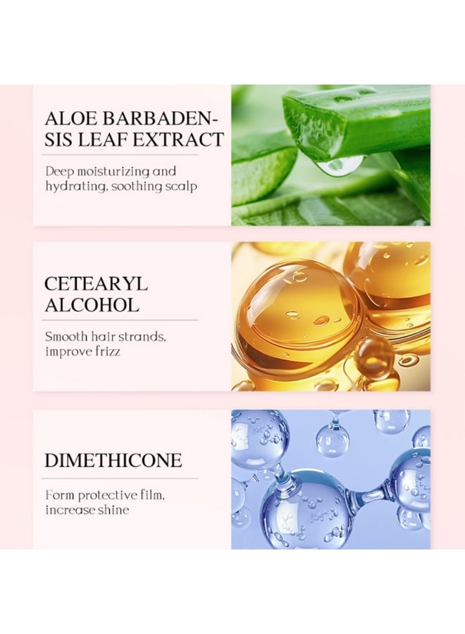 Kormesic 1000 مل قناع شعر بوتوكس برازيلي ساكورا مع الكيراتين والكولاجين، إصلاح وتغذية وتقوية بصيلات الشعر، إصلاح الشعر الجاف التالف، استعادة ملء وتنعيم الشعر، قناع علاج الشعر - Image 5