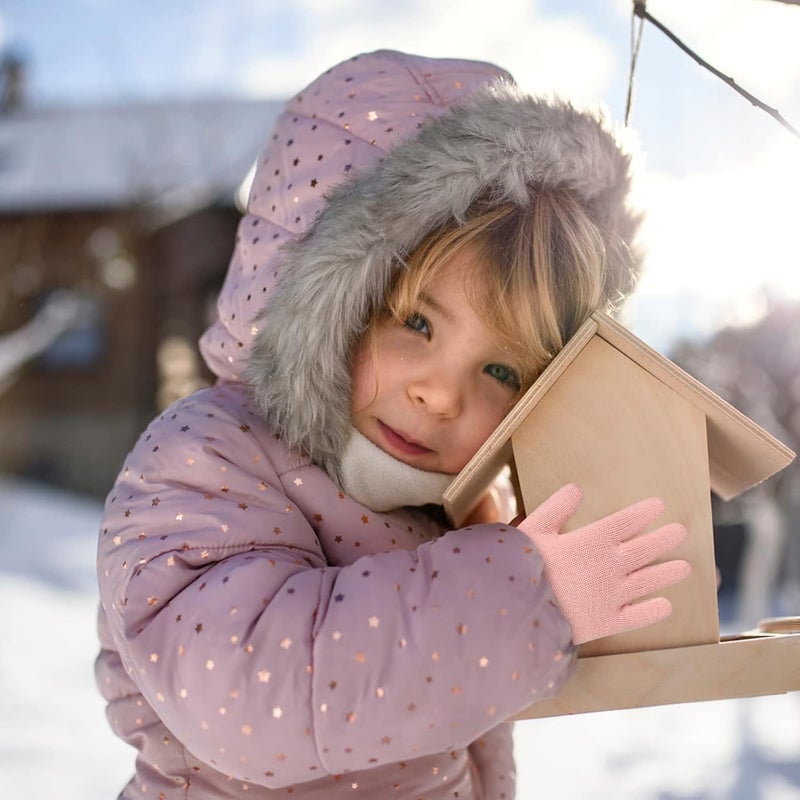 ONESING 3-24 Pairs Winter Knit Gloves for Kids - White Finger Gloves for Boys and Girls - Image 5