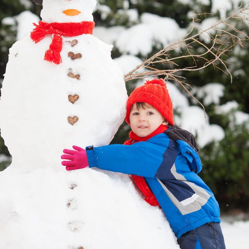 ONESING 3-24 Pairs Winter Knit Gloves for Kids - White Finger Gloves for Boys and Girls - Image 4