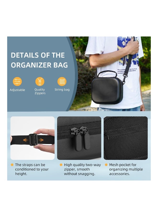 Generic Hard Shell Carrying Case for Osmo Pocket 3, Portable PU Protective Bag for DJI Osmo Pocket 3 Creator Combo Camera Accessories with Shoulder Strap  - Image 2