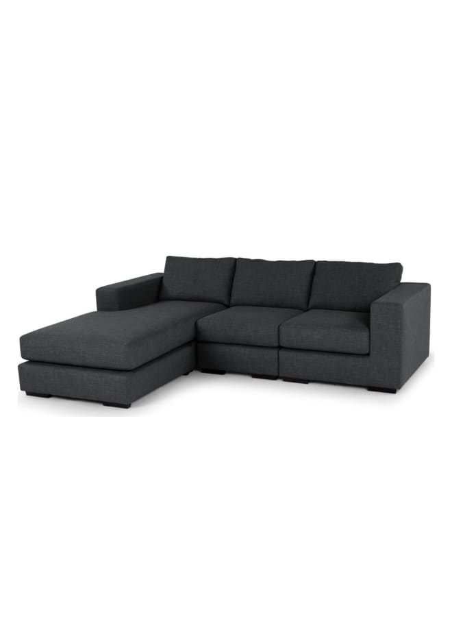 Retro Modern corner sofa 190 cm - dark gray - Image 1