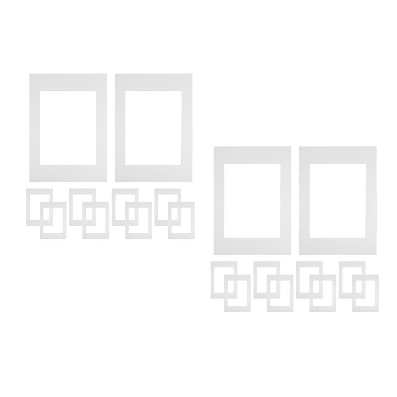 20 pcs White Cardboard Matting for Picture Frames with Openings Suitable for A4 Photo Art Prints and Pictures for Craft Picture Frames - Image 3