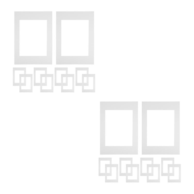 20 pcs White Cardboard Matting for Picture Frames with Openings Suitable for A4 Photo Art Prints and Pictures for Craft Picture Frames - Image 2