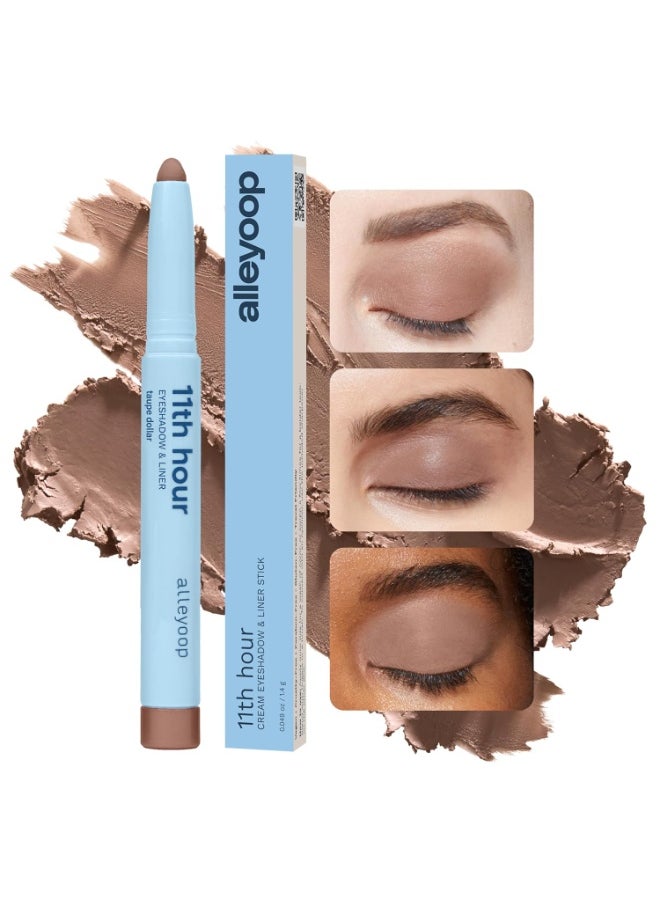 ALLEYOOP ALLEYOOP 11th Hour Waterproof Cream Eyeshadow Stick – Long-Lasting Eye Shadow Pencil & Eyeliner, Cream to Powder Stick & Highlighter – Smudge-Proof Eyeshadow Matte, Taupe Dollar Matte  - Image 3