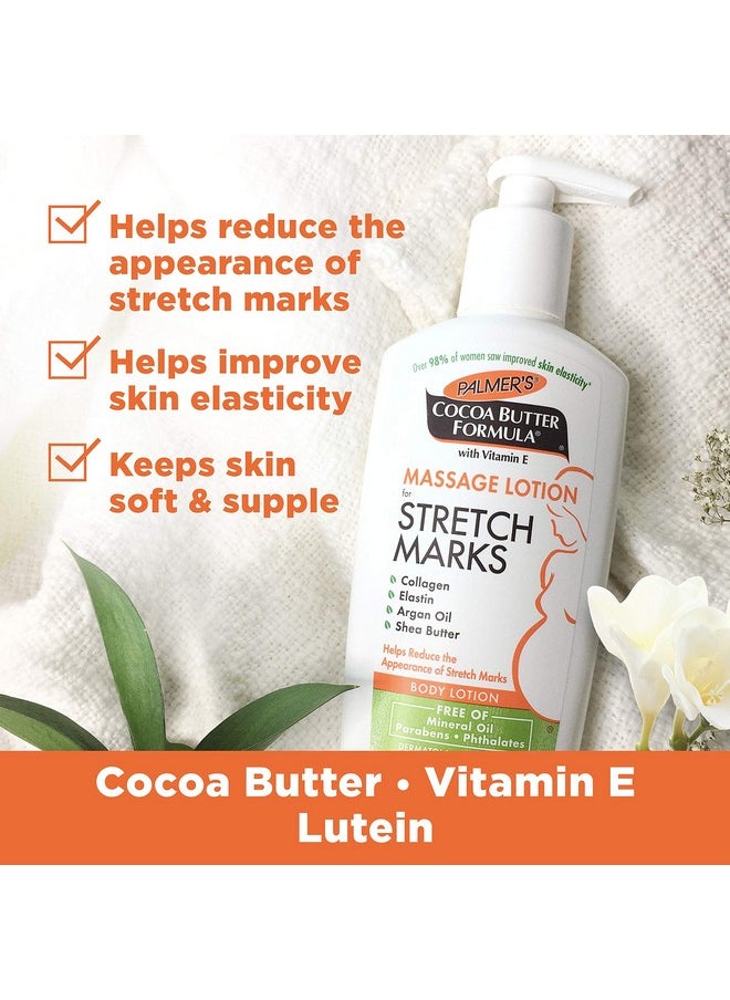 PALMER'S - Cocoa Butter Formula Massage Lotion For Stretch Marks With Vitamin E, Collagen And Elastin, And Shea Butter, 8.5-Ounce Bottles (Pack Of 6) - Image 1