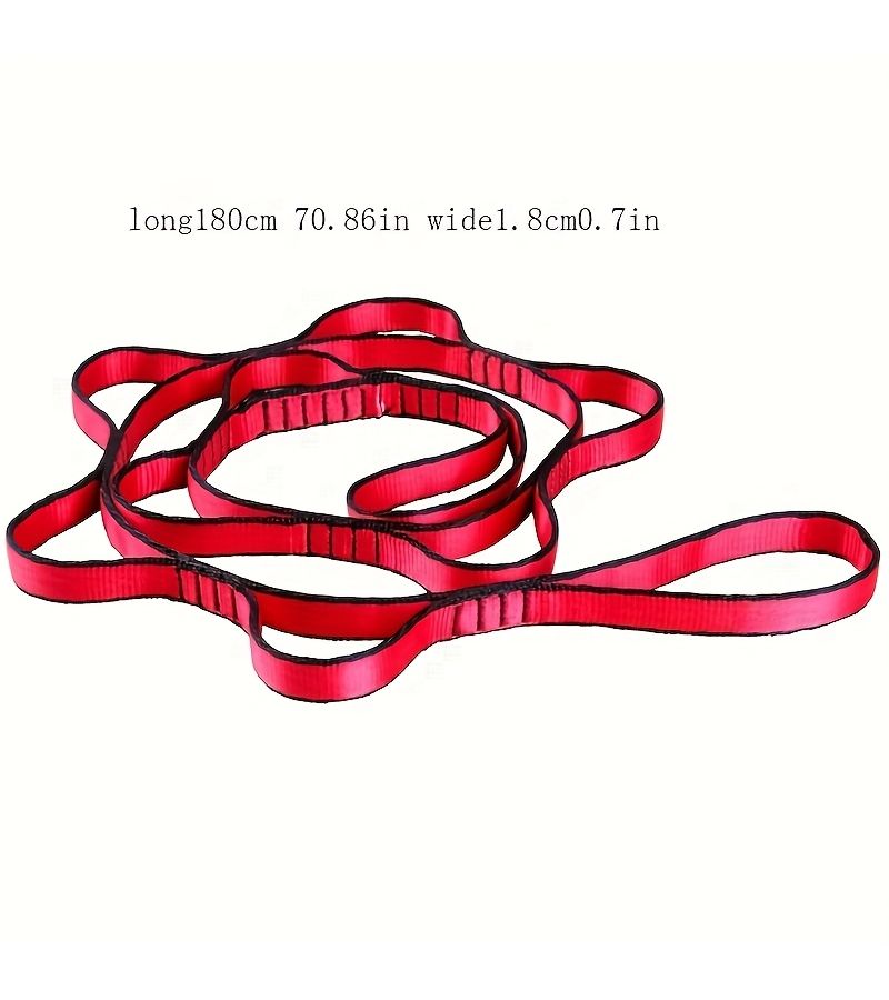 Red Aerial Yoga Hammock Rope Extension Belt - Image 5