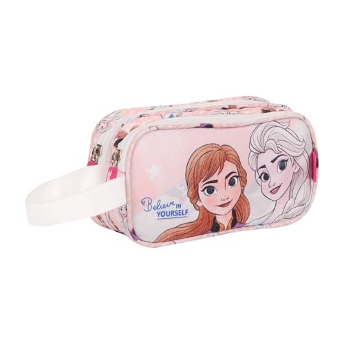Comiclyfe Disney Frozen Pencil Pouch for Girls – Official Licensed Anna & Elsa 2 Compartment Large Capacity School Pouch | Cute Stationery Pencil Case for Kids Girls (Pink) - Image 5