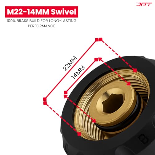 JPT Heavy-Duty Quick Connect Pressure Washer Hose Adapter Set | M22-15mm to 3/8" Male Female Quick Connect Swivel | Easily Connect and Disconnect 𝐏𝐀𝐂𝐊 𝐎𝐅 𝟐 - Image 3
