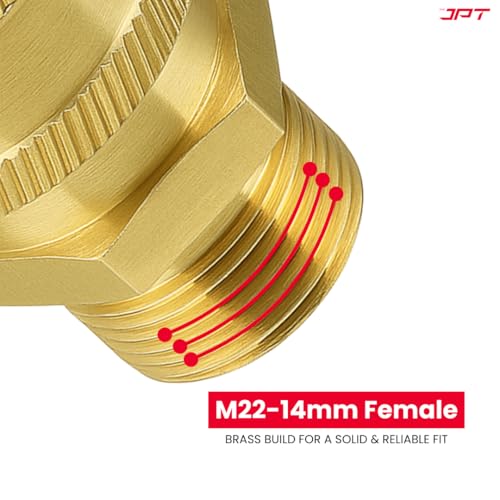 JPT Heavy-Duty Quick Connect Pressure Washer Hose Adapter Set | M22-15mm to 3/8" Male Female Quick Connect Swivel | Easily Connect and Disconnect 𝐏𝐀𝐂𝐊 𝐎𝐅 𝟐 - Image 2