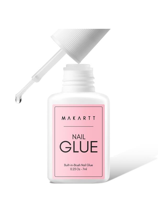 MAKARTT Super Strong Nail Glue for Press ons: Acrylic Nail Tips-Fake Nails-Salon Quality, Brush On, Quick Dry, Easy Application Durable & Long-Lasting Fast Glue False Nails - Image 1