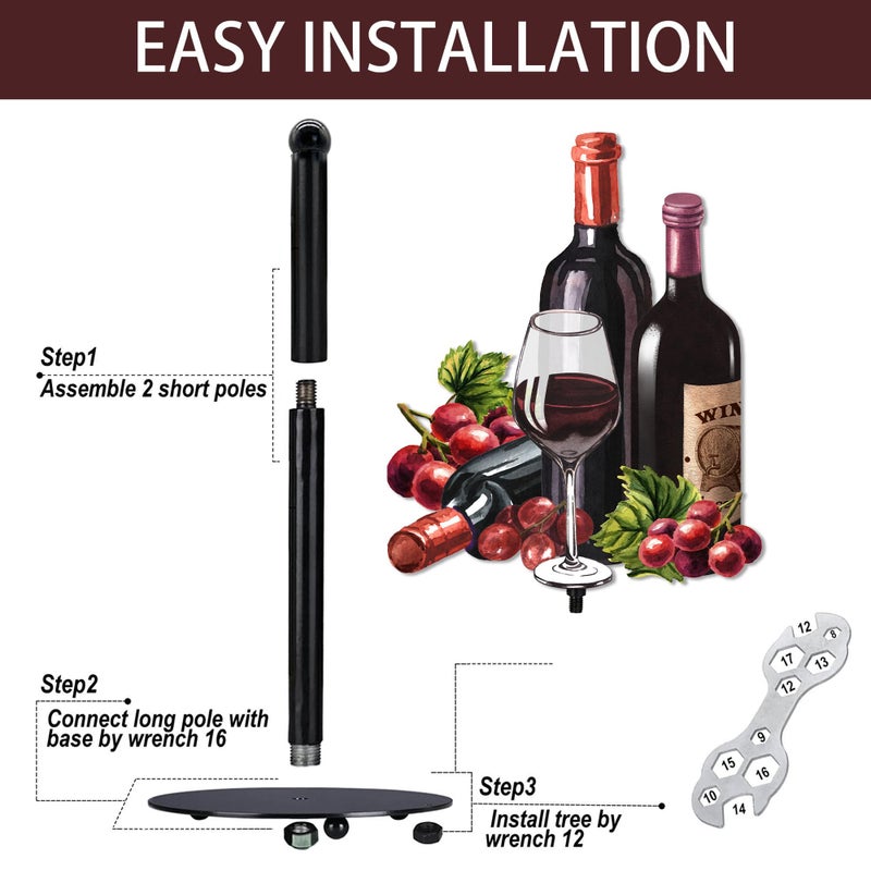 Taesun Wine Paper Towel Holder, Wine Decor for Countertop Cute Farmhouse Home Table, Housewarming Birthday Gifts - Image 3